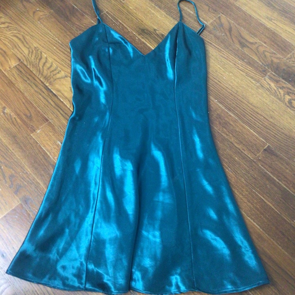 Fredericks of Hollywood emerald green silky nighty womens M